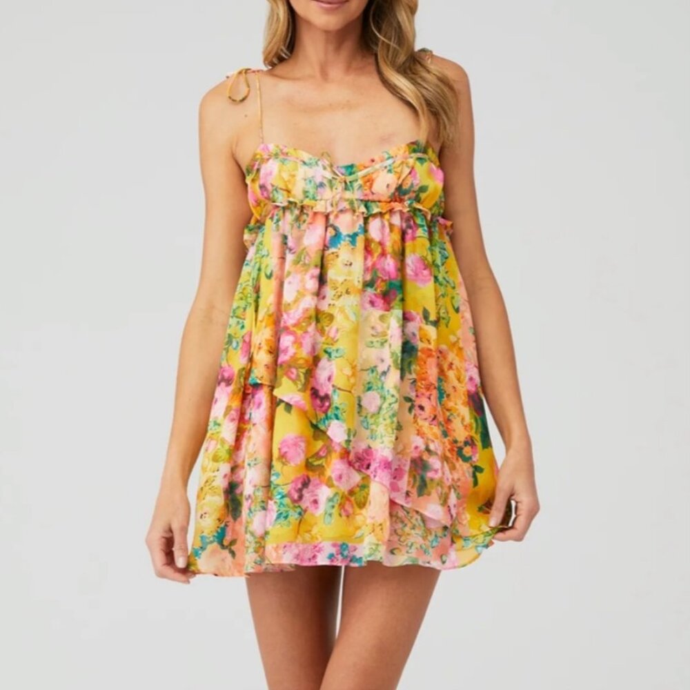 For Love & Lemons Madison Mini Dress size XS